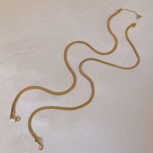 2 for 1 - Gold Snake Chain/Herringbone Necklaces